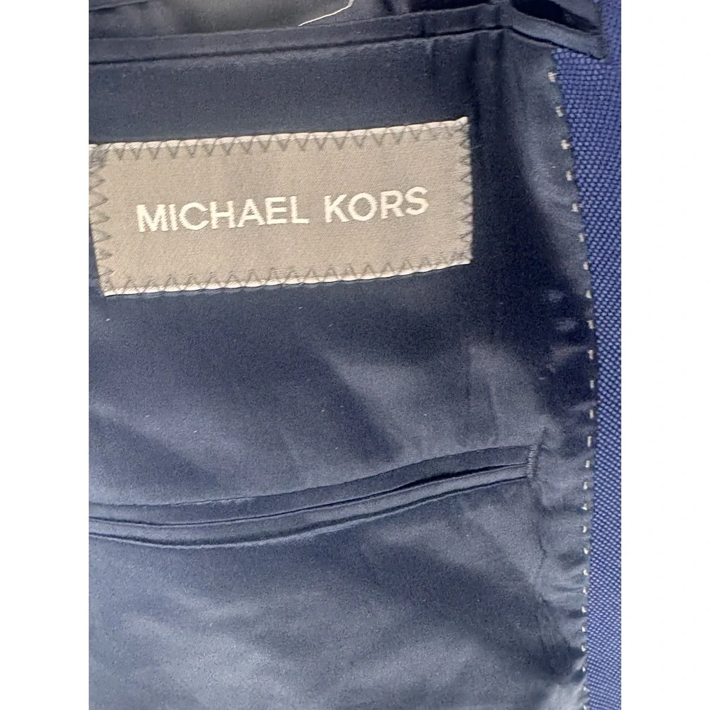 Michael Kors Blue Two Button Blazer Sport Coat Men's Size 54L Notch Lapel